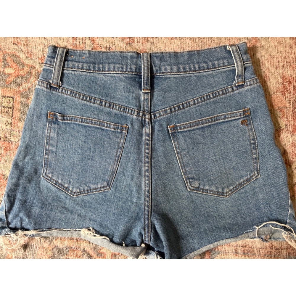 Madewell Womens High Rise Denim Cut Off Shorts Blue Medium Wash Size 25 - Picture 3 of 4